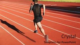  Presentation with positive and motivated - Colorful theme enhanced with groundsback - back view of motivated young backdrop and a red colored foreground