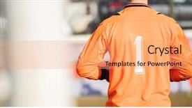  Presentation with color orange - Colorful presentation enhanced with groundsback - football soccer goalkeeper with orange backdrop and a coral colored foreground
