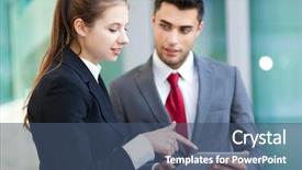  Presentation with business technology concepts digital lifestyle - PPT theme featuring group 2 - business people using a digital background and a  colored foreground