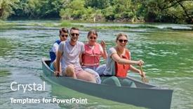  Presentation with wheel robot explorer rescues - Theme having group-adventurous-explorer-friends background and a seafoam green colored foreground