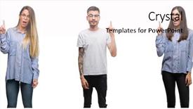  Presentation with young business people - Presentation theme enhanced with group and team of young background and a  colored foreground