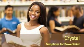  Presentation with african american college students - Colorful slide set enhanced with group black women - beautiful african american college girl backdrop and a tawny brown colored foreground