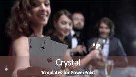  Presentation with blackjack - Beautiful theme featuring group celebrating friend winning blackjack backdrop and a tawny brown colored foreground