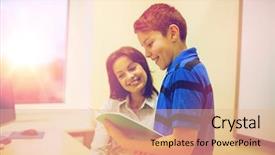  Presentation with technology and career day and elementary school - Amazing slide set having group class composite - education elementary school learning examination backdrop and a coral colored foreground