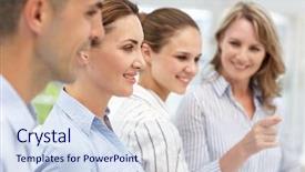  Presentation with team together everyone achieves more - Slides having group cooperation - business team working together background and a  colored foreground