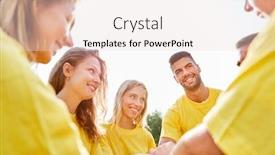 Presentation with teambuilding - Slide deck consisting of group-develops-the-team-spirit background and a lemonade colored foreground