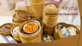 Presentation with dim sum - Slide set featuring group-dim-sum-in-dim background and a gold colored foreground