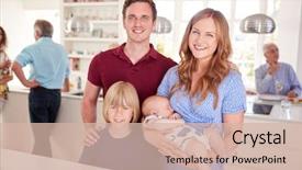  Presentation with generation - Beautiful presentation featuring group homes - portrait of family with friends backdrop and a soft green colored foreground