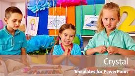  Presentation with mold - Beautiful presentation design featuring group kids mold from plasticine backdrop and a  colored foreground
