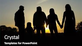  Presentation with life insurance - Audience pleasing PPT layouts consisting of group life insurance - happy family portrait outdoors backdrop and a black colored foreground