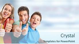  Presentation with happy korean kids - Amazing presentation theme having group life insurance - happy family with kids backdrop and a sky blue colored foreground