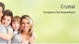  Presentation with happy kids - PPT theme consisting of group life insurance - happy family with kids background and a soft green colored foreground