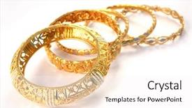  Presentation with pearls - Presentation with group of 22k gold bracelets background and a pink colored foreground