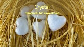  Presentation with heart shaped book page - Presentation theme consisting of group of 5 heart shaped background and a tawny brown colored foreground