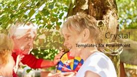  Presentation with seniors - Amazing presentation having group-of-active-seniors-play backdrop and a yellow colored foreground