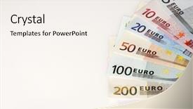  Presentation with euro - Cool new theme with group of all euro backdrop and a sky blue colored foreground