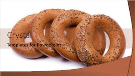  Presentation with poppy - Audience pleasing presentation consisting of group-of-bagels-with-poppy backdrop and a red colored foreground