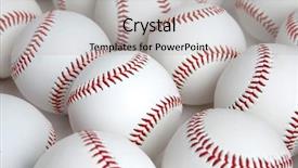  Presentation with mlb baseball - Amazing slides having group of baseballs with no backdrop and a light gray colored foreground