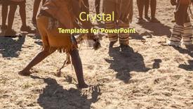  Presentation with traditional dancing - Colorful theme enhanced with group-of-botswana-traditional-dancers backdrop and a tawny brown colored foreground