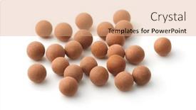  Presentation with clay - Slides consisting of group-of-brown-clay-balls background and a coral colored foreground