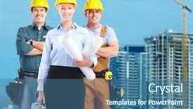  Presentation with industry - PPT theme featuring paper color palette displaying a background and a dark gray colored foreground