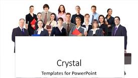  Presentation with team group - Cool new presentation with group of business people business backdrop and a white colored foreground