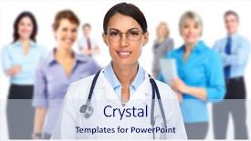  Presentation with health-care - Presentation consisting of group of business people health background and a sky blue colored foreground