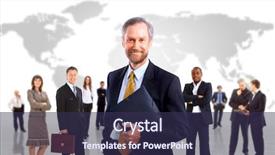  Presentation with group - PPT layouts enhanced with group of business people isolated background and a tawny brown colored foreground