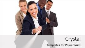  Presentation with war - Cool new slide set with information technology computer system concept backdrop and a gray colored foreground