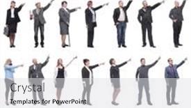  Presentation with group - Slides with group-of-business-people-showing and a  colored foreground