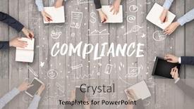  Presentation with coworking - PPT layouts having group-of-business-people-working background and a light gray colored foreground