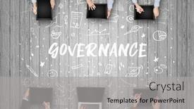  Presentation with coworking - Theme enhanced with group-of-business-people-working background and a light gray colored foreground