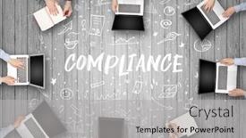  Presentation with coworking - Slides with group-of-business-people-working background and a light gray colored foreground