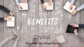  Presentation with coworking - Theme with group-of-business-people-working background and a light gray colored foreground