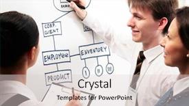  Presentation with graphics - Cool new PPT layouts with group of business people working backdrop and a lemonade colored foreground