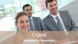  Presentation with business training - PPT layouts having group of business people background and a coral colored foreground