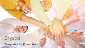  Presentation with motivation - Amazing slide deck having group-of-business-people backdrop and a lemonade colored foreground