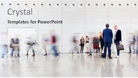  Presentation with fair trade - Cool new PPT theme with group-of-business-people backdrop and a white colored foreground