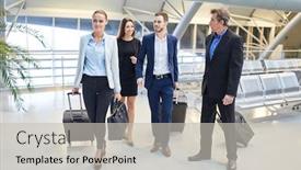  Presentation with team group - PPT layouts having group-of-business-people background and a light gray colored foreground