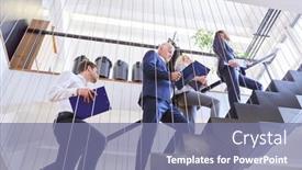  Presentation with people - PPT theme with group-of-business-people background and a  colored foreground