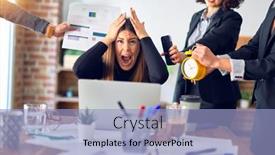  Presentation with partners - PPT theme having group-of-business-workers-working background and a light blue colored foreground