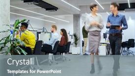  Presentation with creative - Cool new theme with group-of-businesspeople-working backdrop and a gray colored foreground