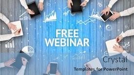  Presentation with busy - Amazing slide deck having group-of-busy-people-working backdrop and a light blue colored foreground