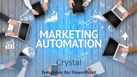  Presentation with busy - PPT layouts having group-of-busy-people-working background and a light blue colored foreground