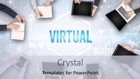  Presentation with busy - Slides featuring group-of-busy-people-working background and a lemonade colored foreground