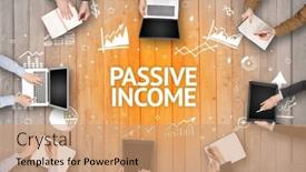  Presentation with busy - Presentation theme featuring group-of-busy-people-working background and a coral colored foreground