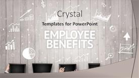  Presentation with busy - Presentation design with group-of-busy-people-working background and a light gray colored foreground