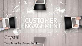  Presentation with busy - Slides consisting of group-of-busy-people-working background and a light gray colored foreground