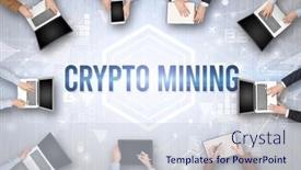  Presentation with busy - Presentation design with group-of-busy-people-working background and a sky blue colored foreground