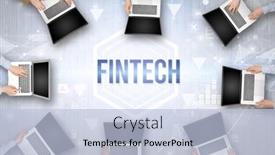  Presentation with busy - Slide deck having group-of-busy-people-working background and a  colored foreground